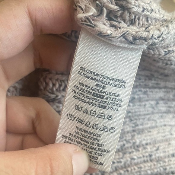 Free People Marled Knit Turtleneck Cropped Sweater - Picture 6 of 6